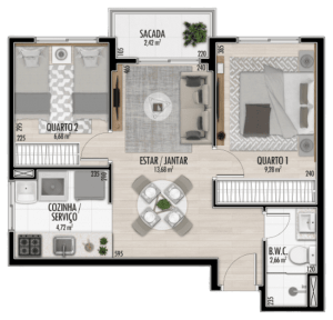 45m²